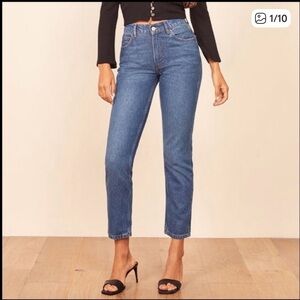 Reformation high-rise cigarette cropped Women's Jeans - Blue